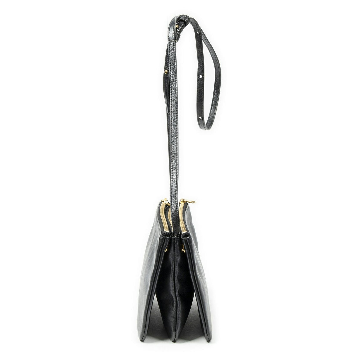 Celine Small Trio Crossbody Black Calfskin Leather — view 3