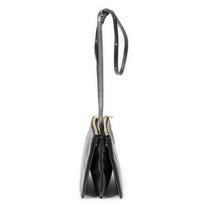 Celine Small Trio Crossbody Black Calfskin Leather — view 3