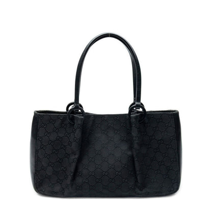 Gucci Rectangle Open Tote Black GG Canvas — view 5