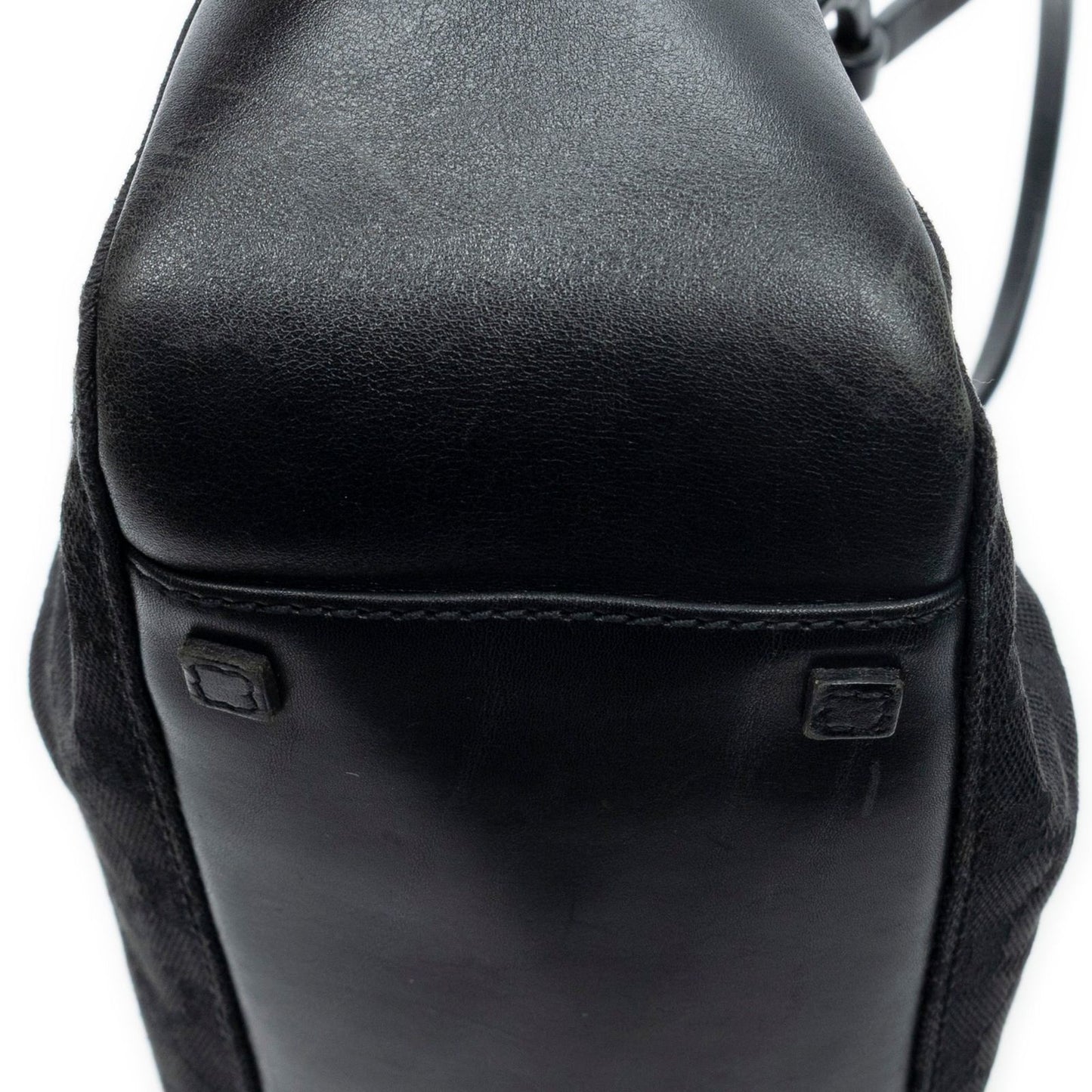 Gucci Rectangle Open Tote Black GG Canvas — view 7