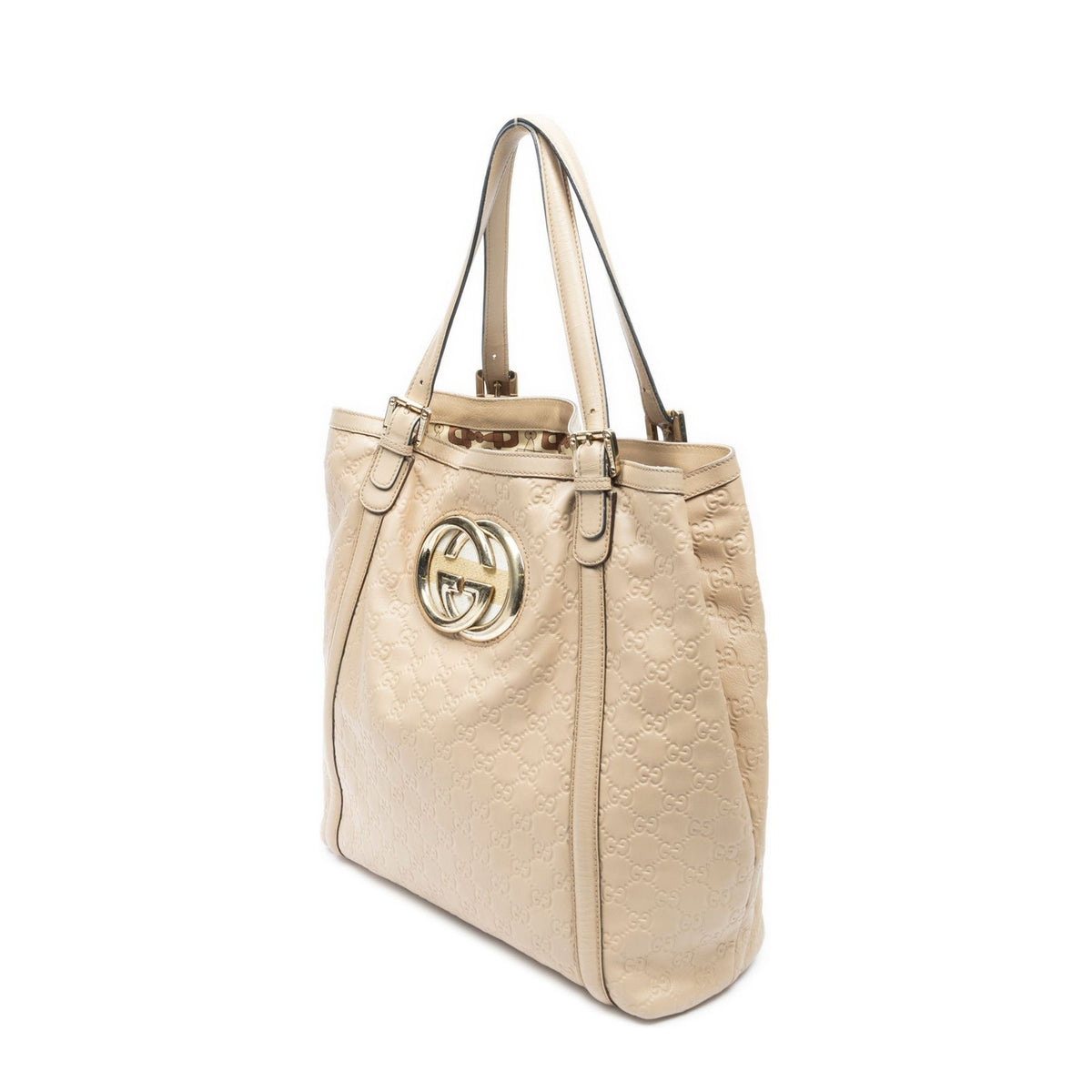 Gucci Large Britt Tote Beige Guccissima — view 2