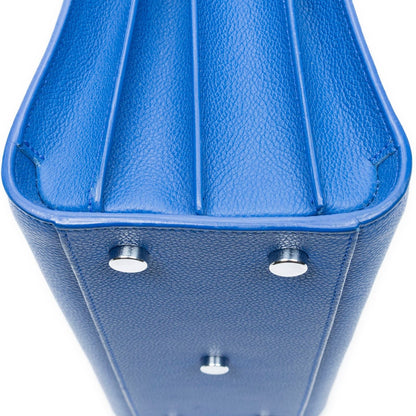 Saint Laurent Nano Sac de Jules Blue Grain Calfskin Leather Shoulder Bag — view 8