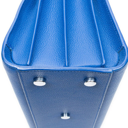Saint Laurent Nano Sac de Jules Blue Grain Calfskin Leather Shoulder Bag — view 7