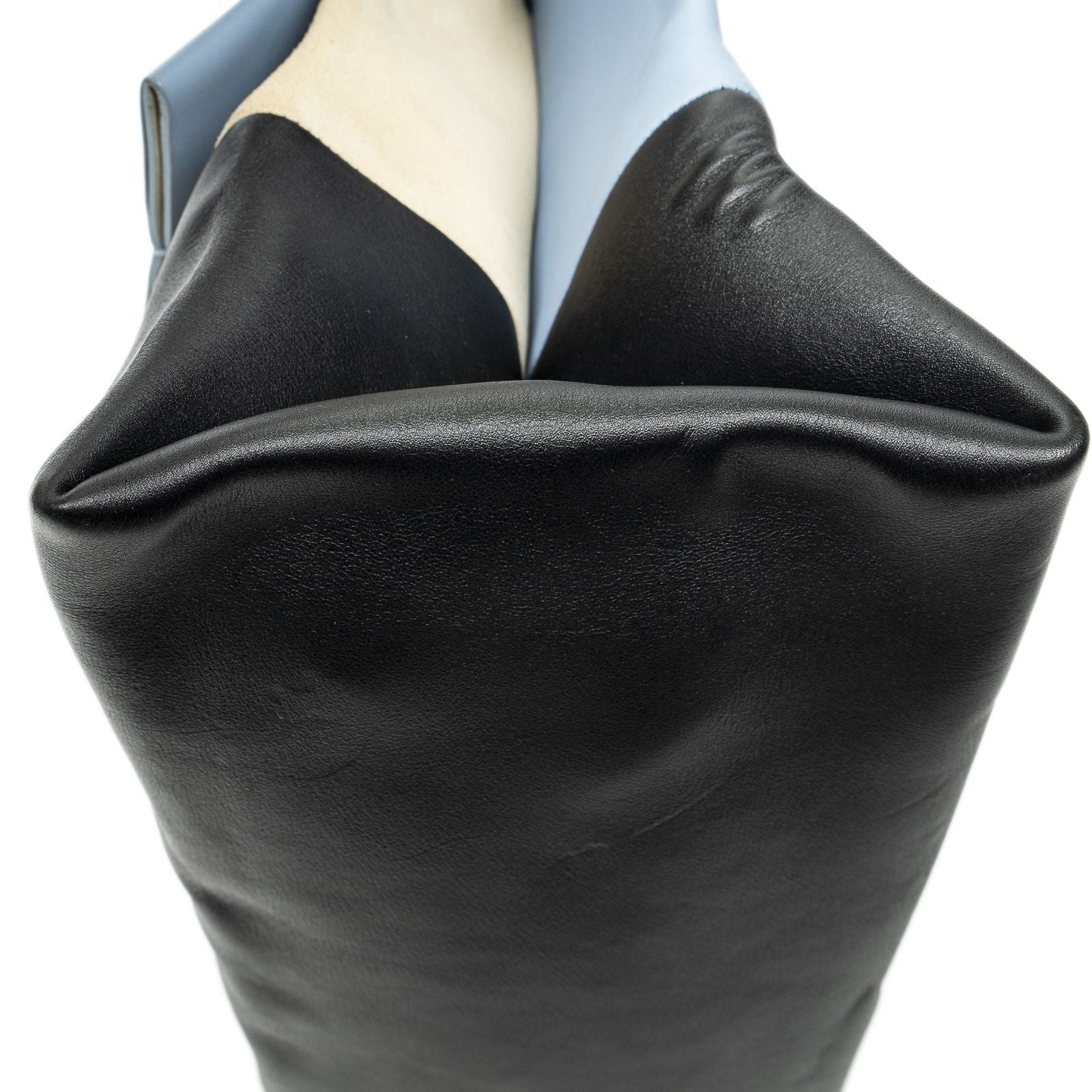 Celine All Soft Bag Light Blue Black Beige Calfskin Leather — view 8