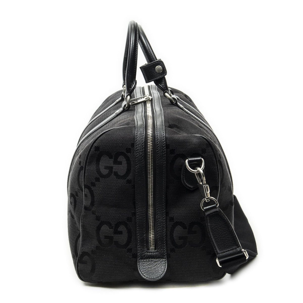Gucci Convertible Duffle Black Jumbo GG Canvas — view 3