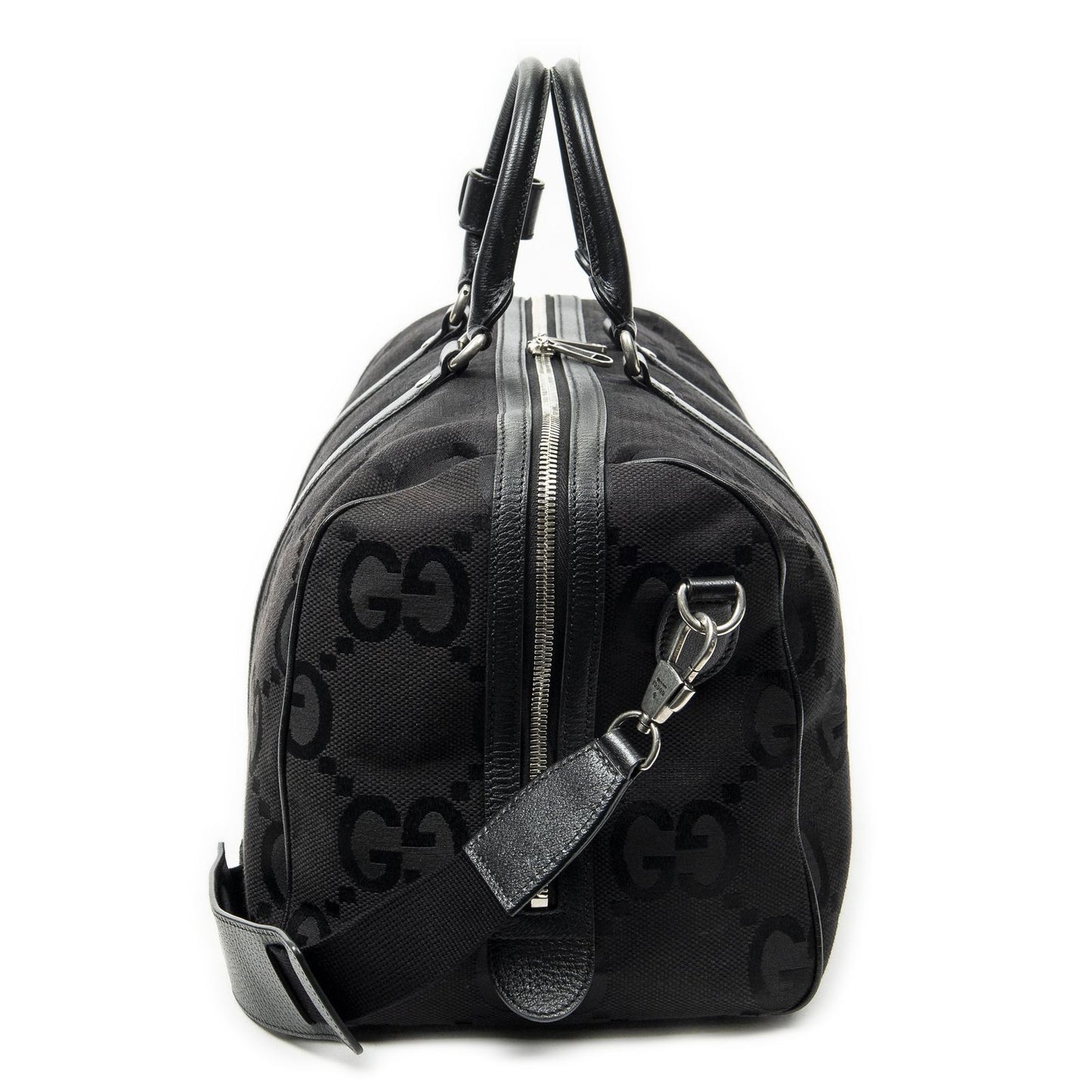 Gucci Convertible Duffle Black Jumbo GG Canvas — view 4