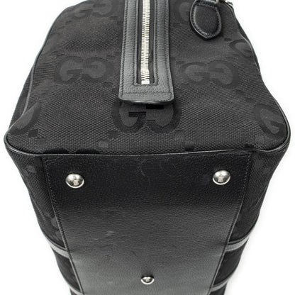 Gucci Convertible Duffle Black Jumbo GG Canvas — view 8