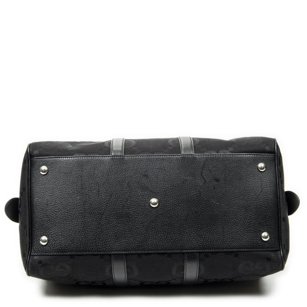 Gucci Convertible Duffle Black Jumbo GG Canvas — view 6