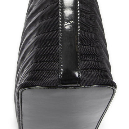 Gucci Medium Bamboo Bar Tote Black Matelasse Nylon Canvas — view 7