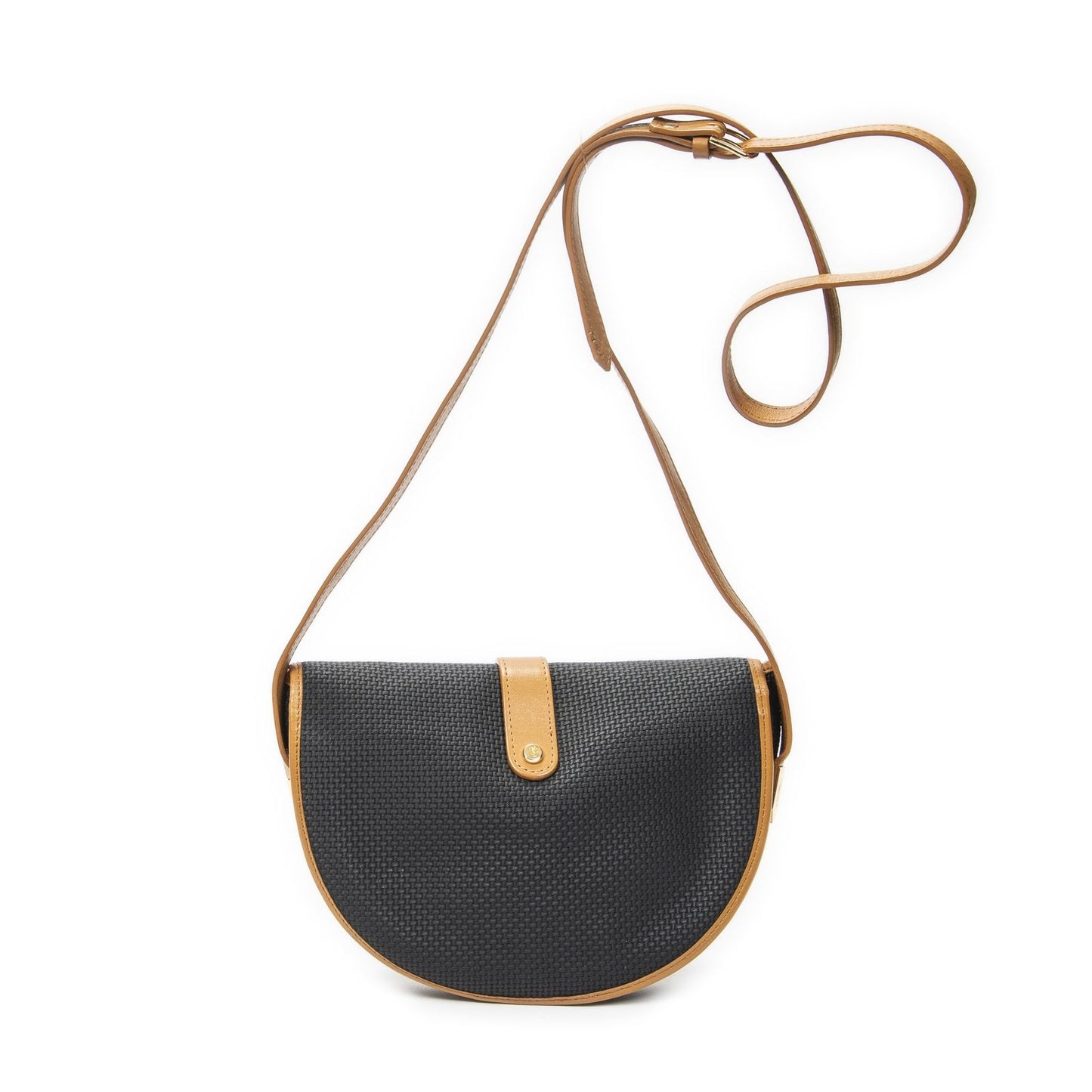 Saint Laurent Vintage Flap Bag Crossbody Black Tang Gogh Canvas — view 5