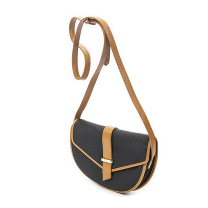 Saint Laurent Vintage Flap Bag Crossbody Black Tang Gogh Canvas — view 2