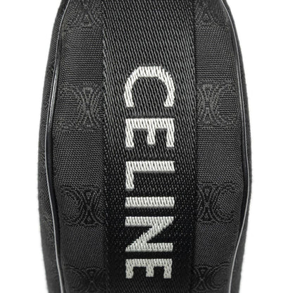 Celine Ava Trekking Black Striped Canvas Shoulder Bag — view 7