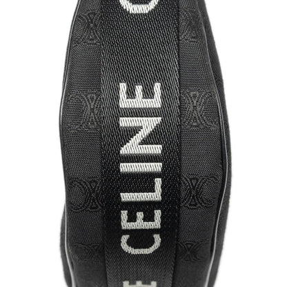 Celine Ava Trekking Black Striped Canvas Shoulder Bag — view 8