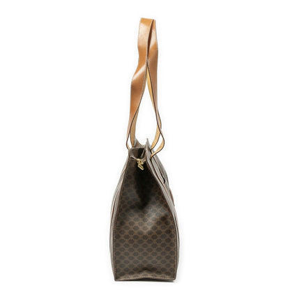 Celine Zip Shopping Tote Brown Beige Macadam Canvas — view 4