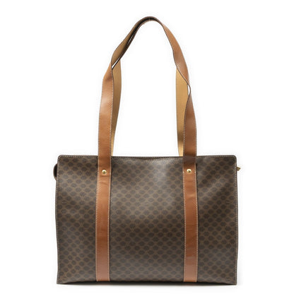 Celine Zip Shopping Tote Brown Beige Macadam Canvas — view 5