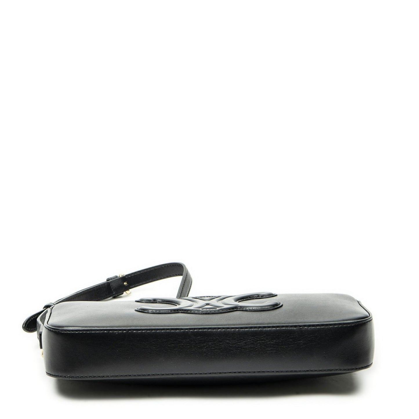 Celine Cuir Triomphe Mini Camera Bag Black Calfskin Leather — view 6