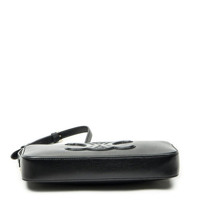 Celine Cuir Triomphe Mini Camera Bag Black Calfskin Leather — view 6