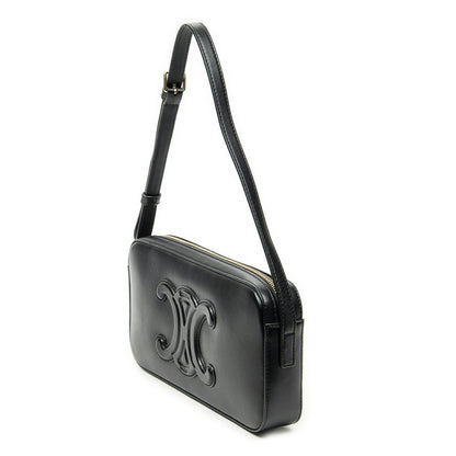 Celine Cuir Triomphe Mini Camera Bag Black Calfskin Leather — view 2