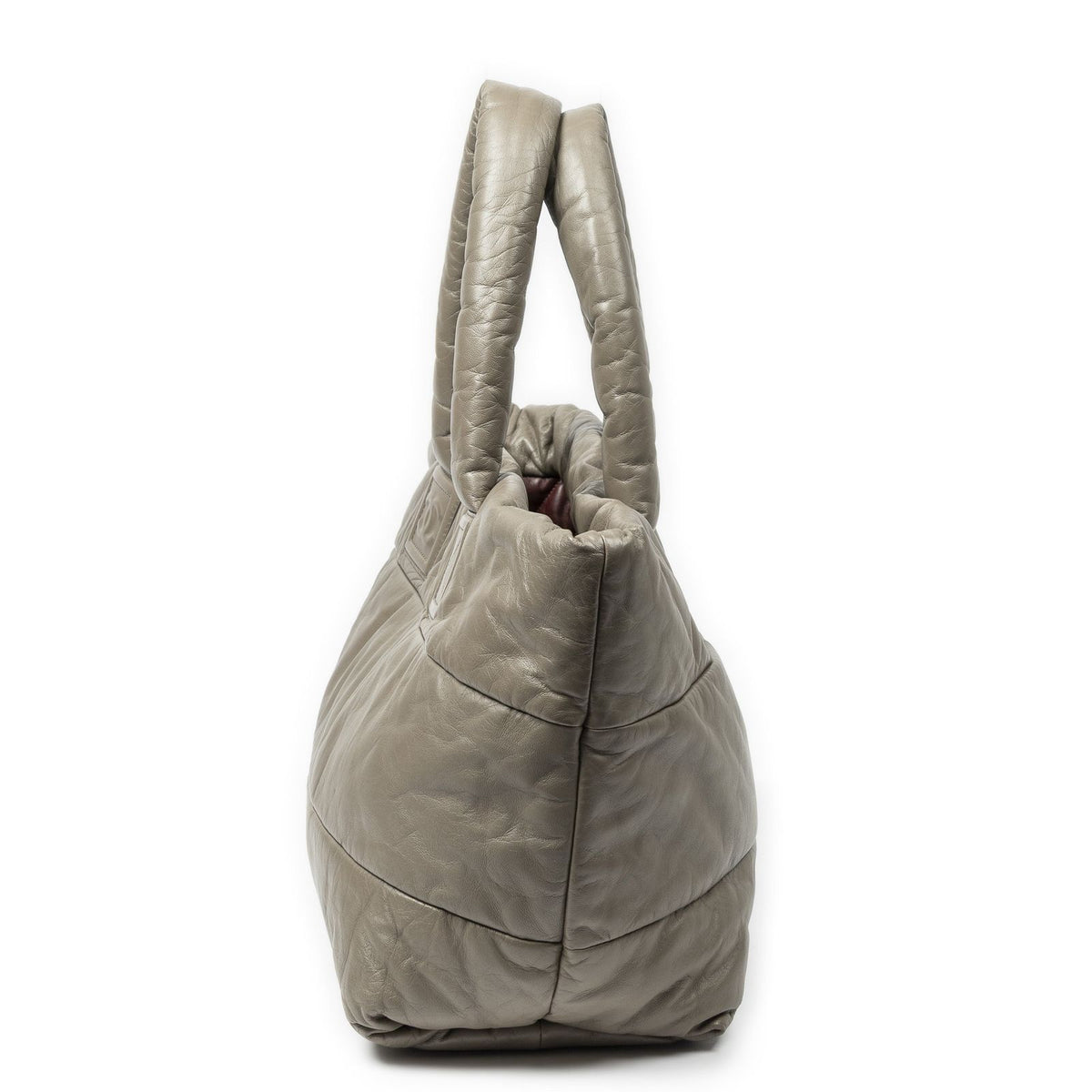 Chanel Medium Coco Cocoon Reversible Tote Gray Quilted Lambskin Leather — view 4