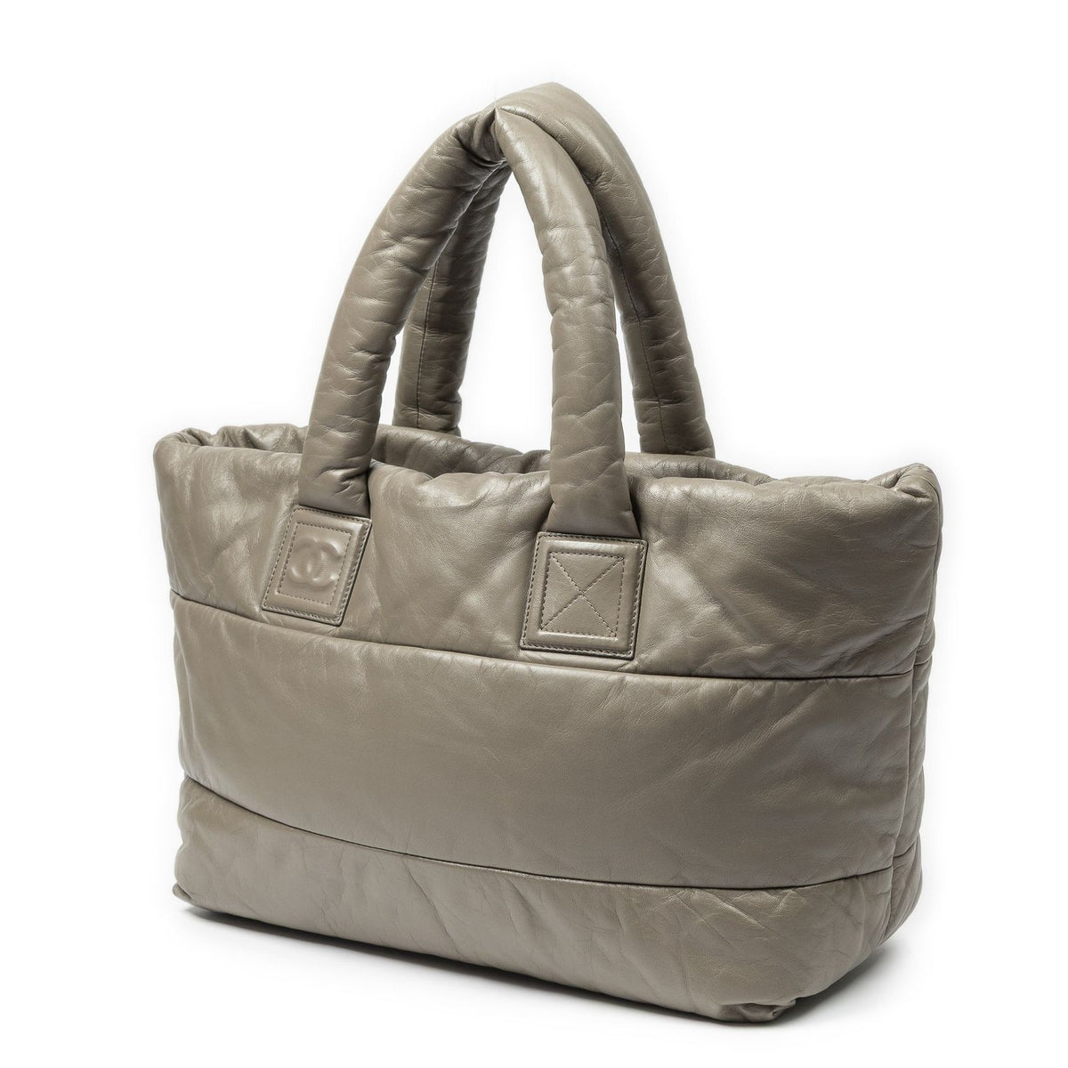 Chanel Medium Coco Cocoon Reversible Tote Gray Quilted Lambskin Leather — view 2