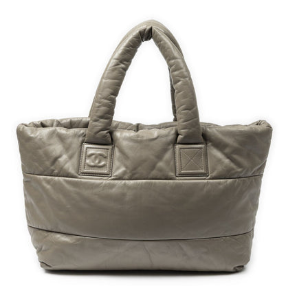 Chanel Medium Coco Cocoon Reversible Tote Gray Quilted Lambskin Leather