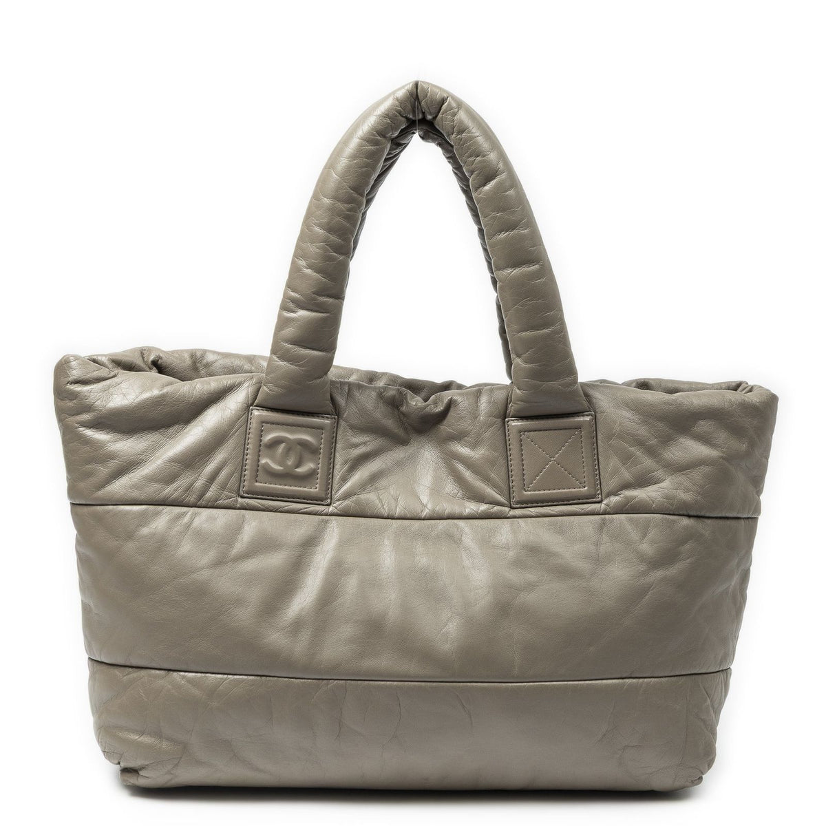 Chanel Medium Coco Cocoon Reversible Tote Gray Quilted Lambskin Leather — view 5