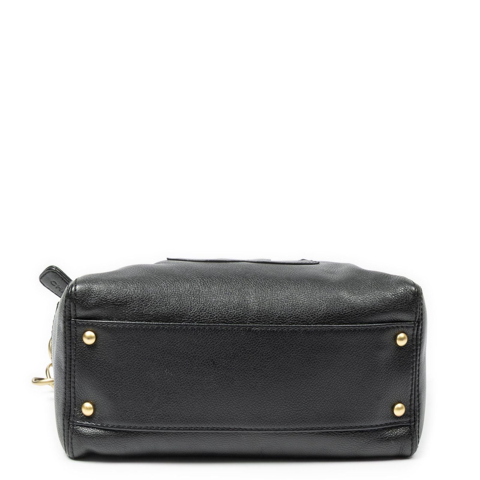 Chanel Vintage CC Chain Hobo Black Grain Calfskin Leather — view 6