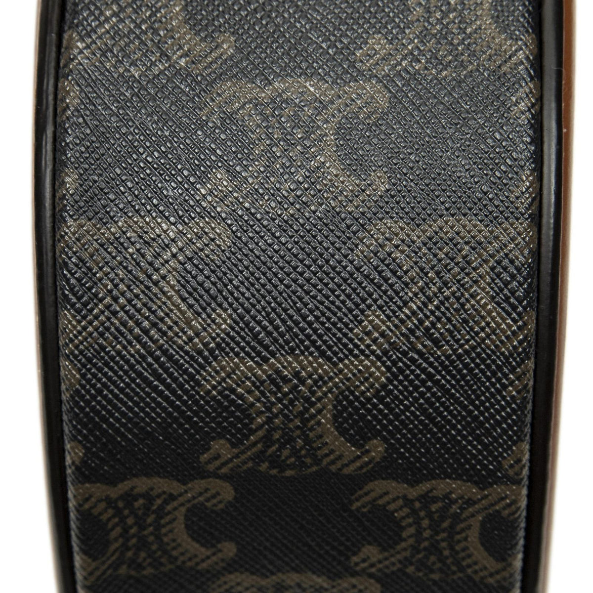 Celine Small Cuir Triomphe Oval Crossbody Brown Black Canvas — view 7