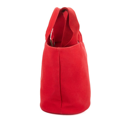 Prada Cabas Tote Red Floral Canvas — view 3