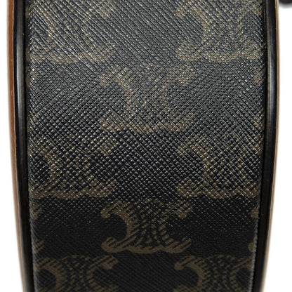 Celine Small Cuir Triomphe Oval Crossbody Brown Black Canvas — view 8