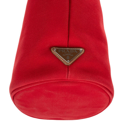 Prada Cabas Tote Red Floral Canvas — view 8