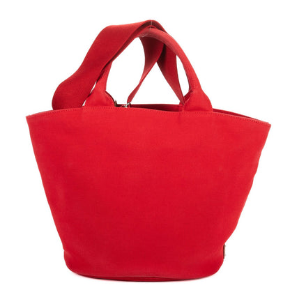 Prada Cabas Tote Red Floral Canvas — view 5