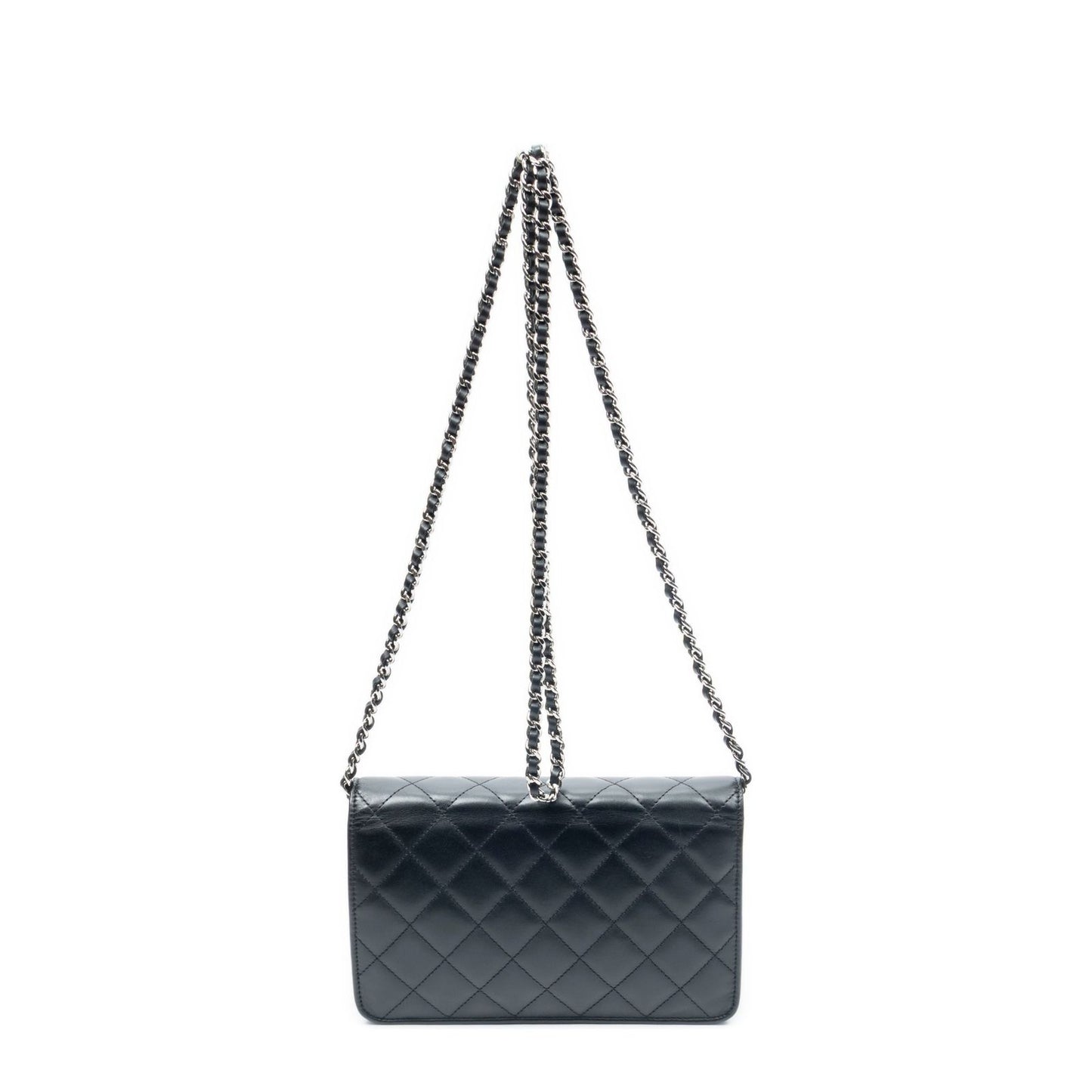 Chanel Cambon Line Chain Wallet Black Quilted Lambskin Leather Shoulder Bag — view 5