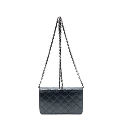 Chanel Cambon Line Chain Wallet Black Quilted Lambskin Leather Shoulder Bag — view 5