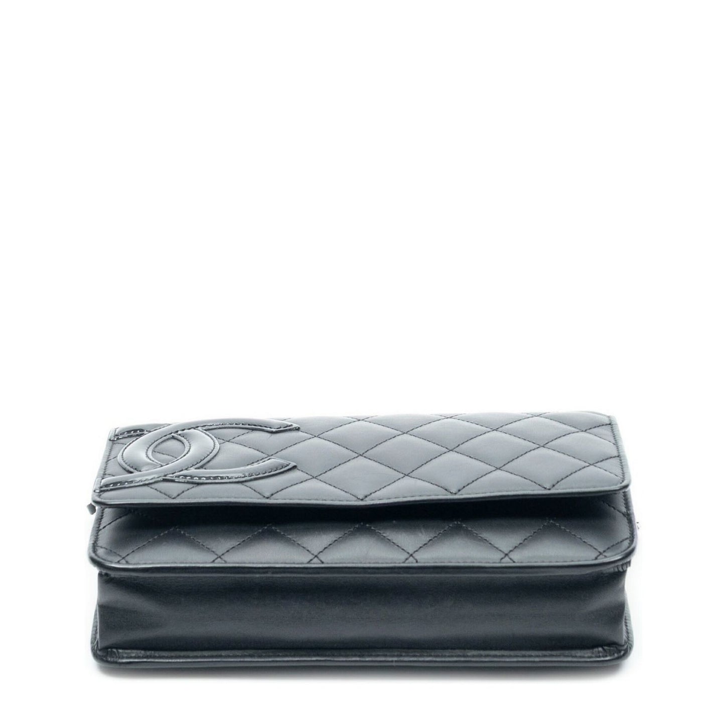 Chanel Cambon Line Chain Wallet Black Quilted Lambskin Leather Shoulder Bag — view 6