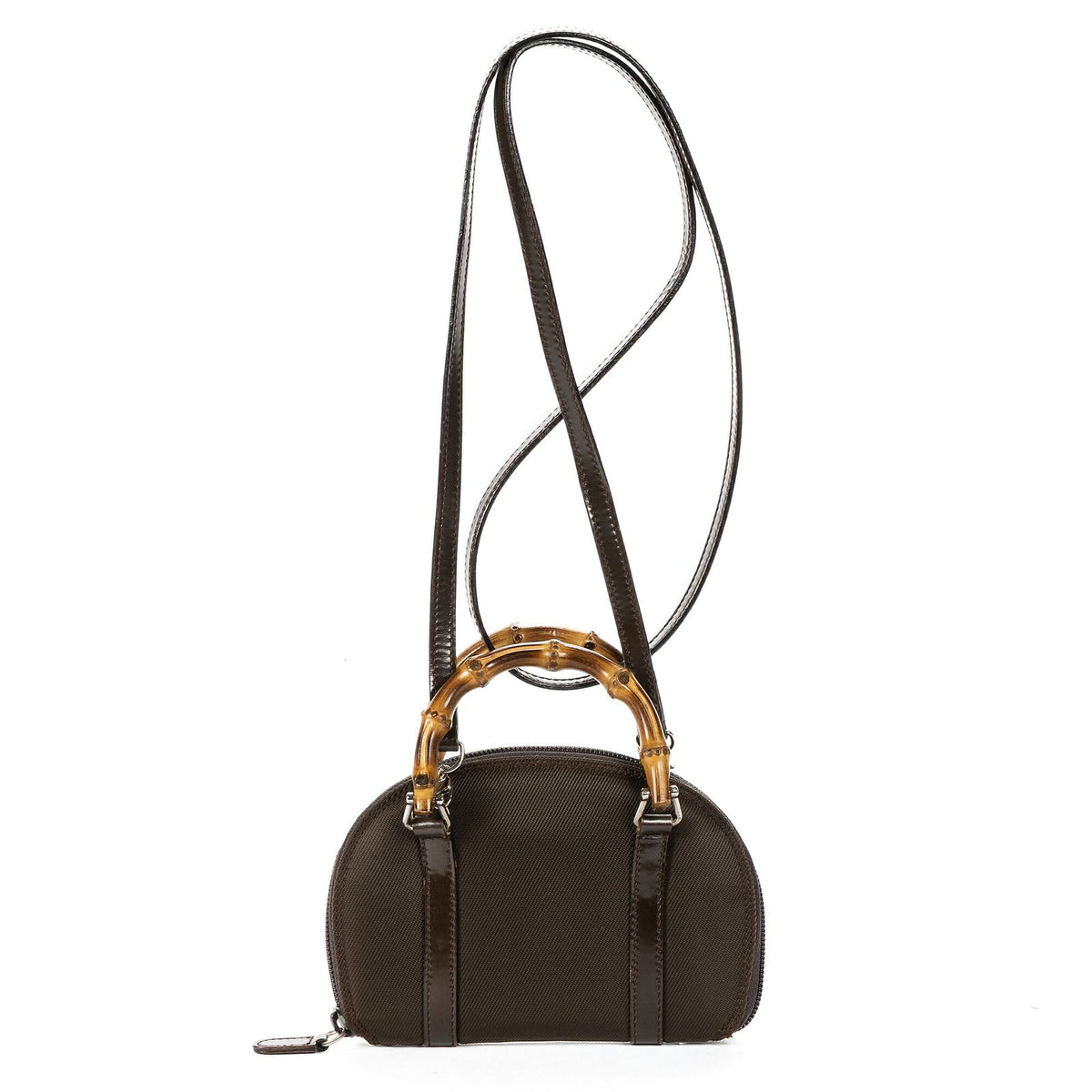 Gucci Bamboo Crossbody Brown Canvas