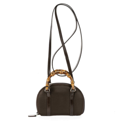 Gucci Bamboo Crossbody Brown Canvas