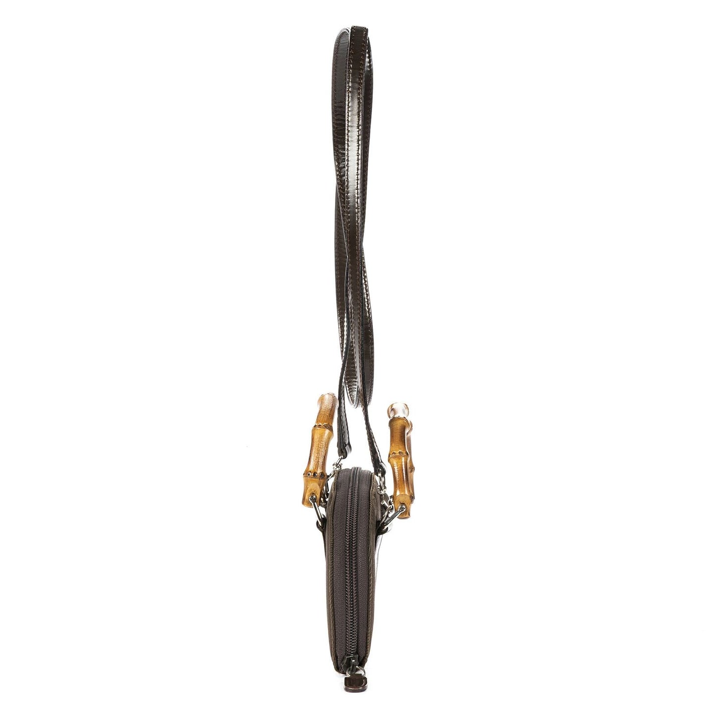 Gucci Bamboo Crossbody Brown Canvas — view 4