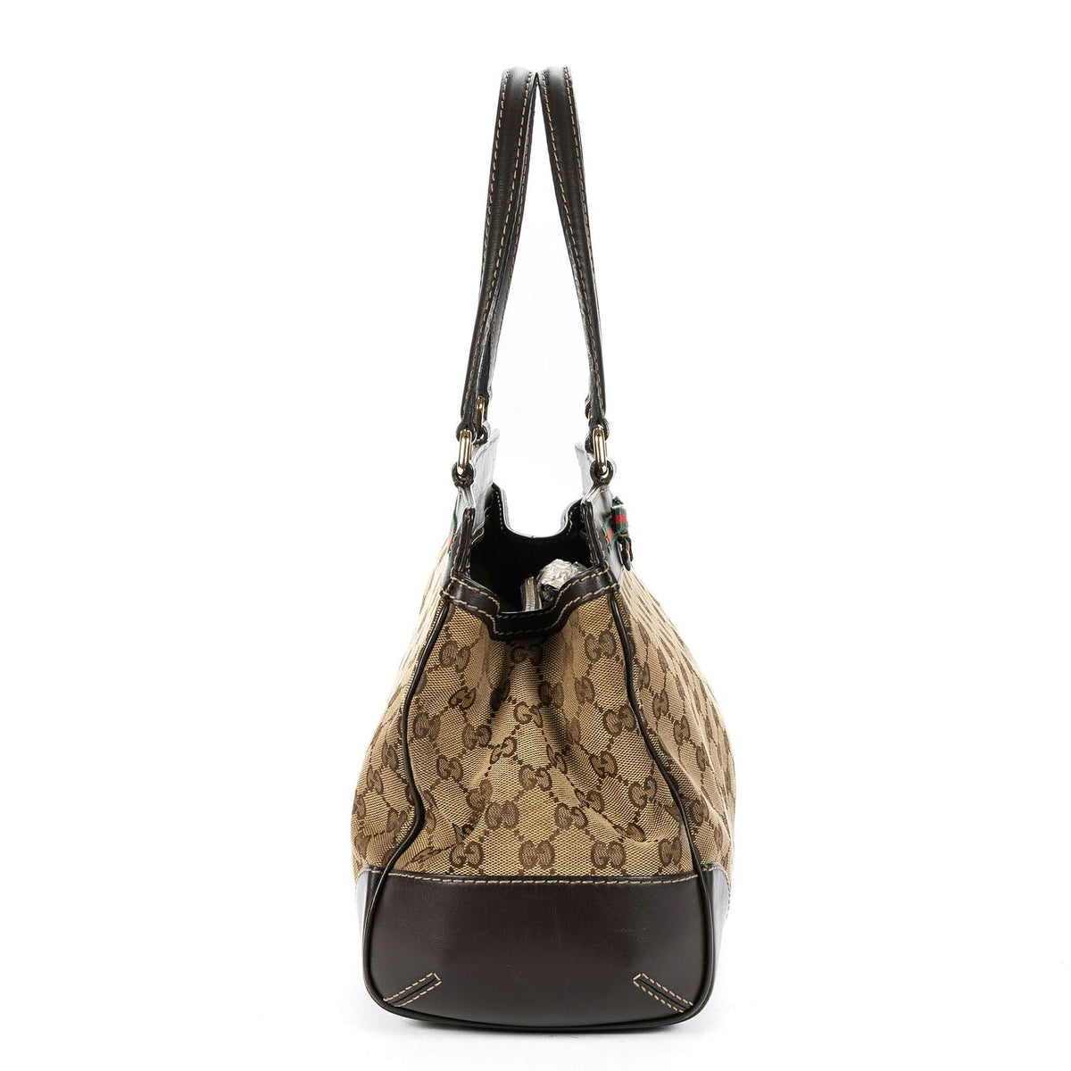 Gucci Mayfair Tote Beige Dark Brown GG Canvas — view 4