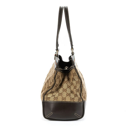Gucci Mayfair Tote Beige Dark Brown GG Canvas — view 3