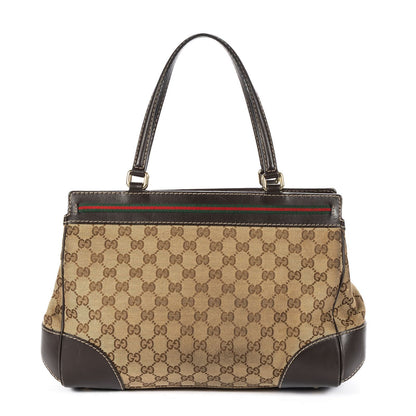 Gucci Mayfair Tote Beige Dark Brown GG Canvas — view 5