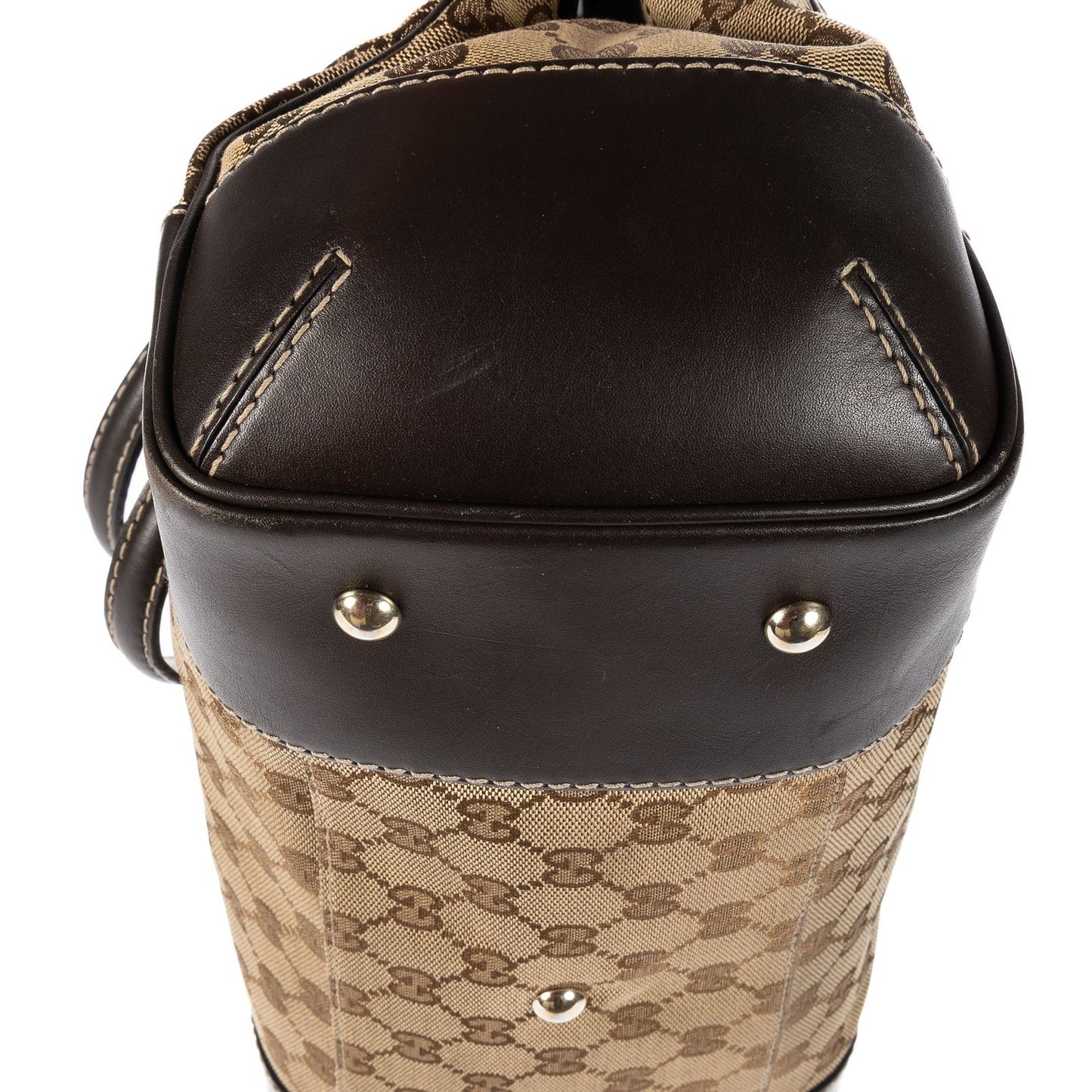 Gucci Mayfair Tote Beige Dark Brown GG Canvas — view 8