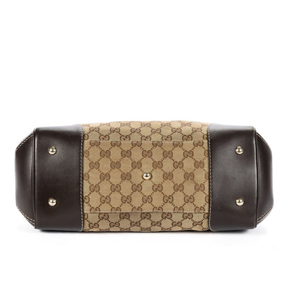 Gucci Mayfair Tote Beige Dark Brown GG Canvas — view 6