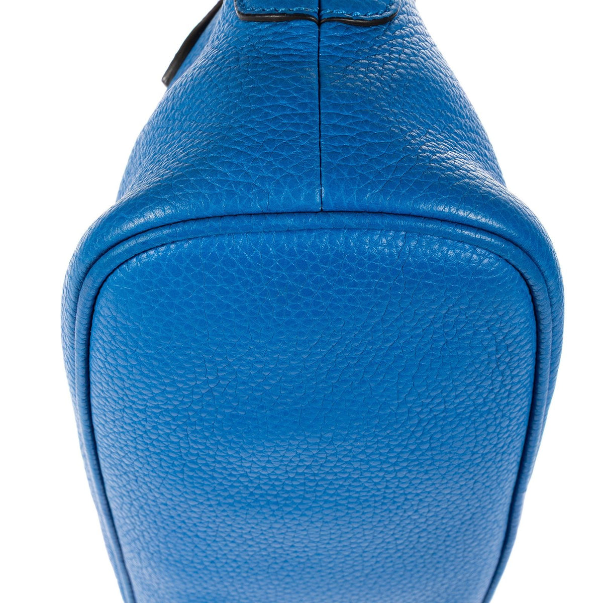 Gucci Dome Shape Crossbody Shoulder Bag Blue Grain Calfskin Leather — view 8