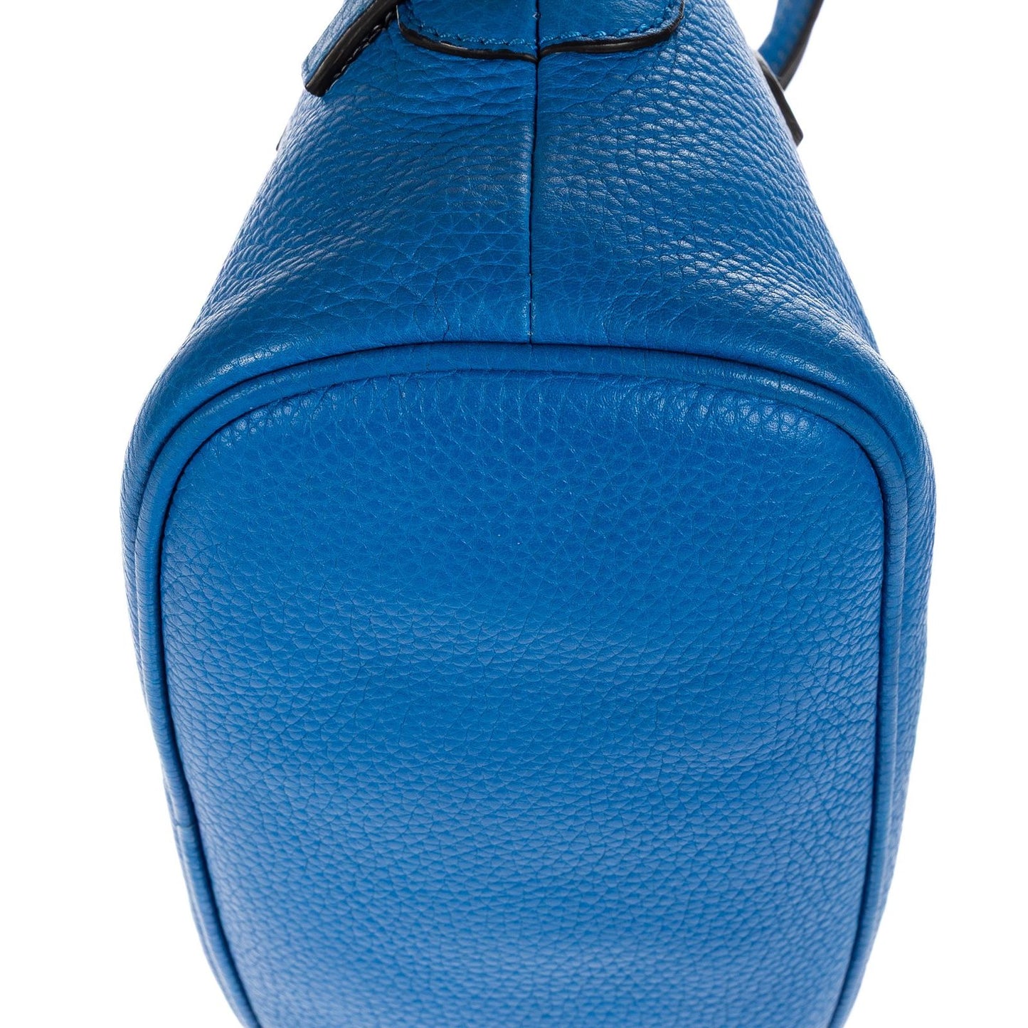 Gucci Dome Shape Crossbody Shoulder Bag Blue Grain Calfskin Leather — view 7