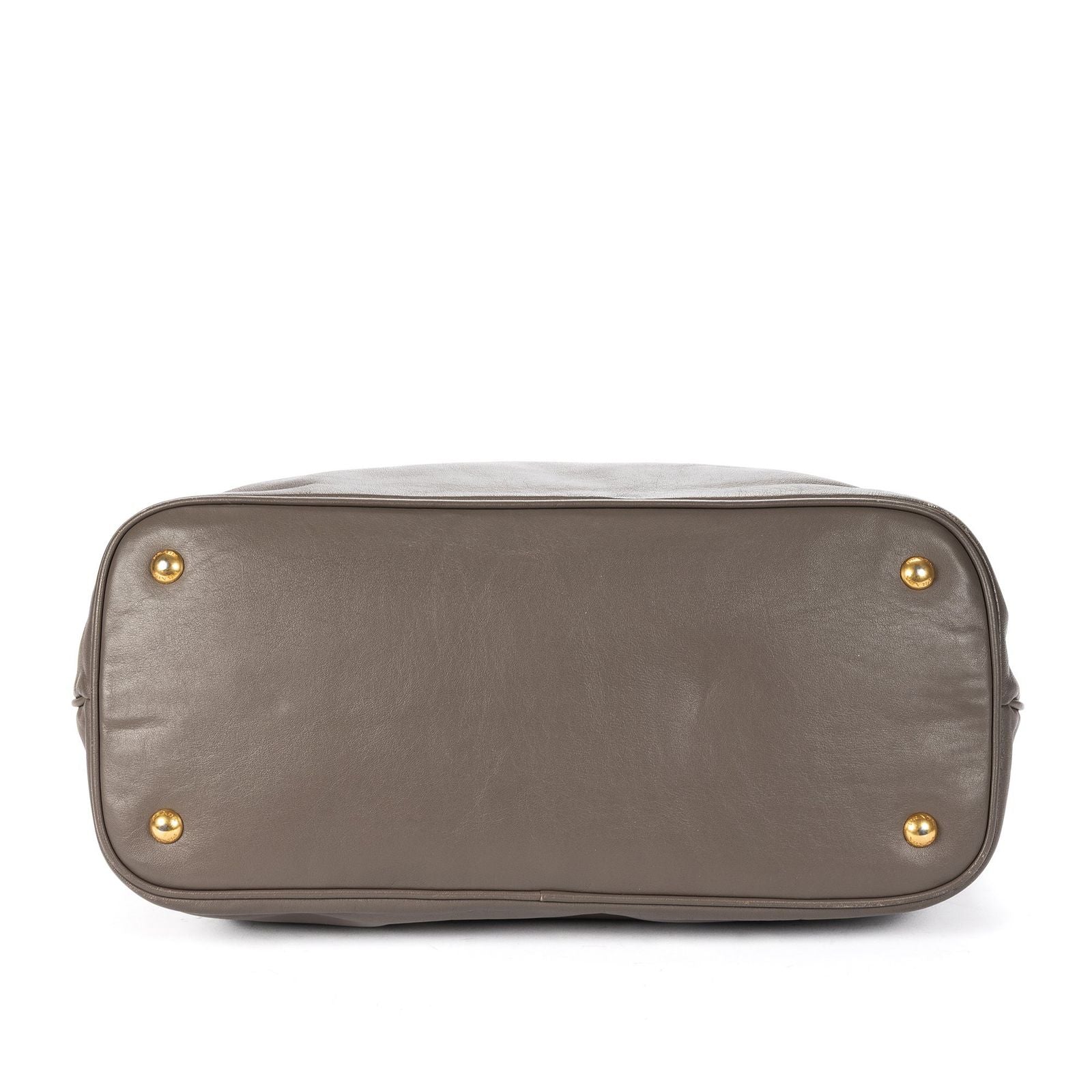 Prada Soft Tote Gray Smooth Leather — view 6