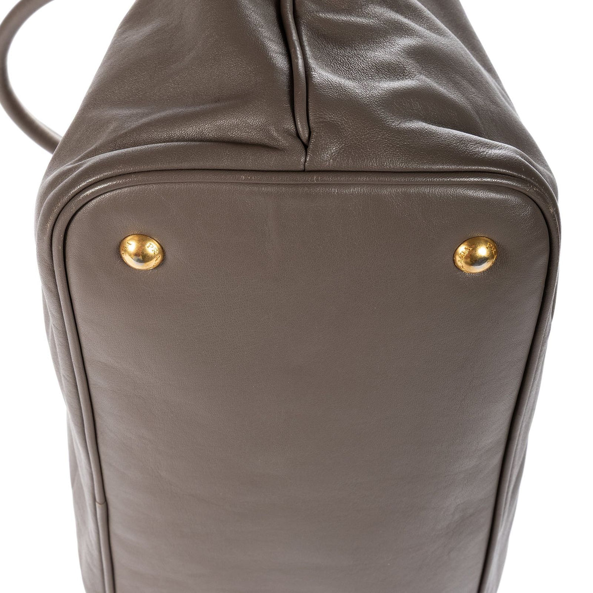 Prada Soft Tote Gray Smooth Leather — view 7