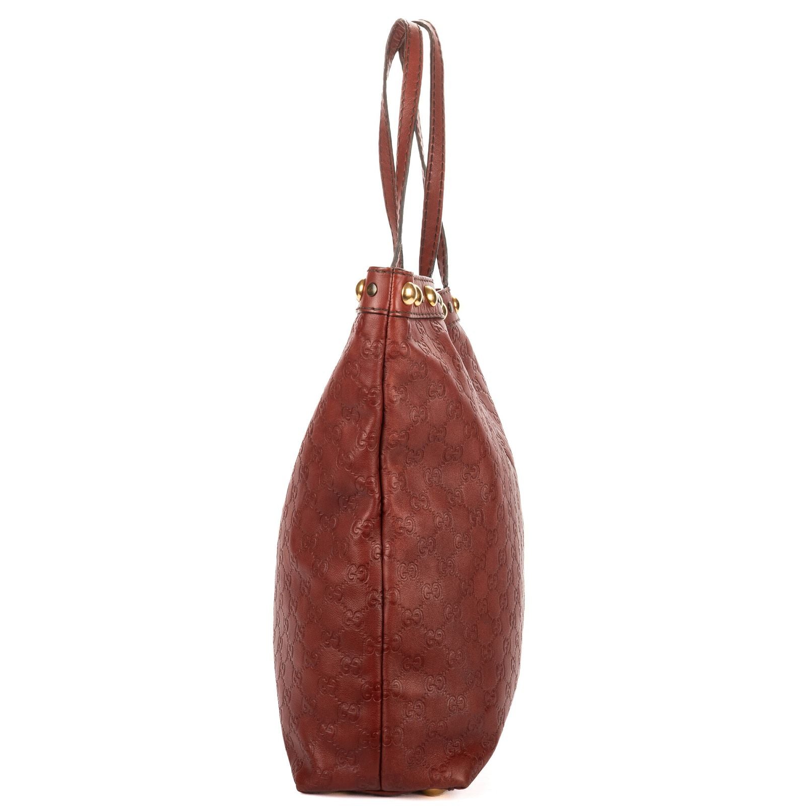Gucci Babushka Tote Burgundy Monogram Calfskin — view 3