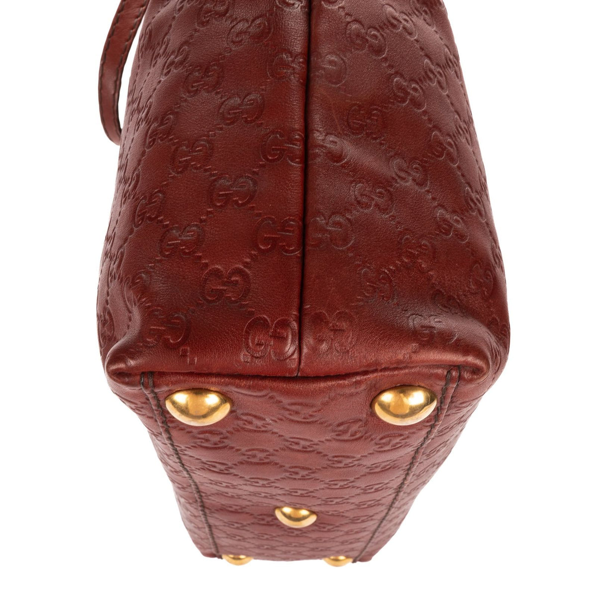 Gucci Babushka Tote Burgundy Monogram Calfskin — view 7