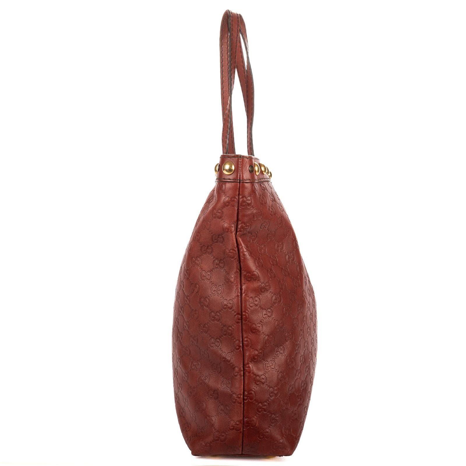 Gucci Babushka Tote Burgundy Monogram Calfskin — view 4